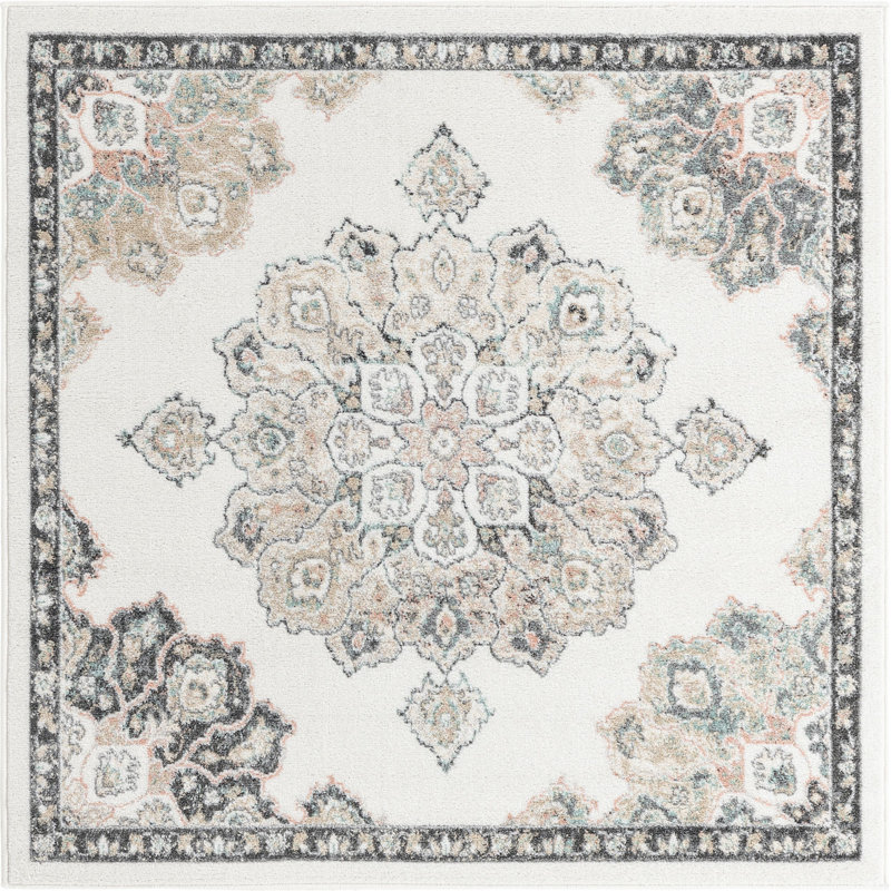 Makay Oriental Indoor Rug, Square 5'