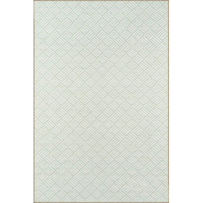 Green Wrapped Rope Diamond Geometric Striped Decorative Carpet And Washable Carpet