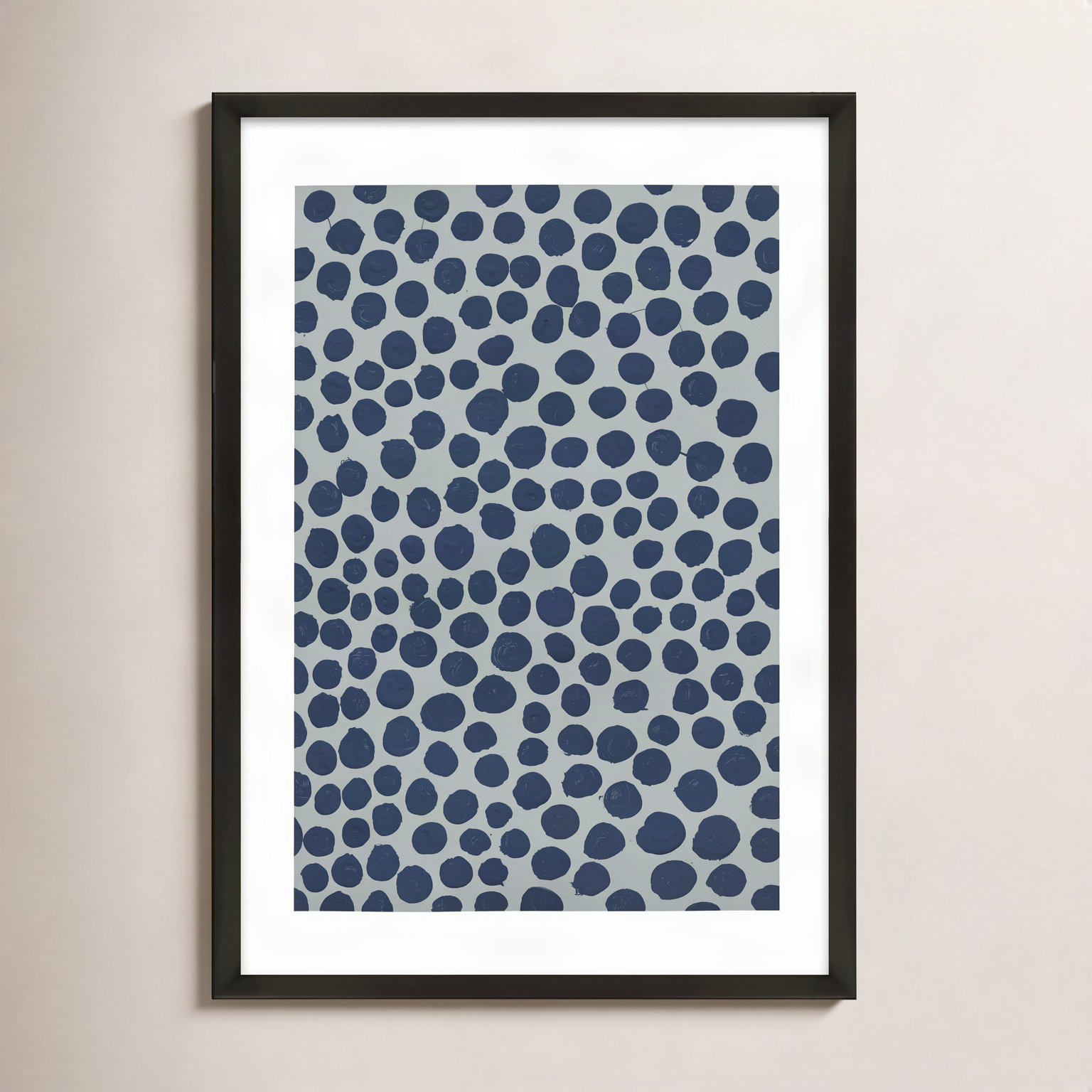 Blackberry On Gray by Michela Sorrentino, 38" H x 26.5" W x 1.25" D, Black