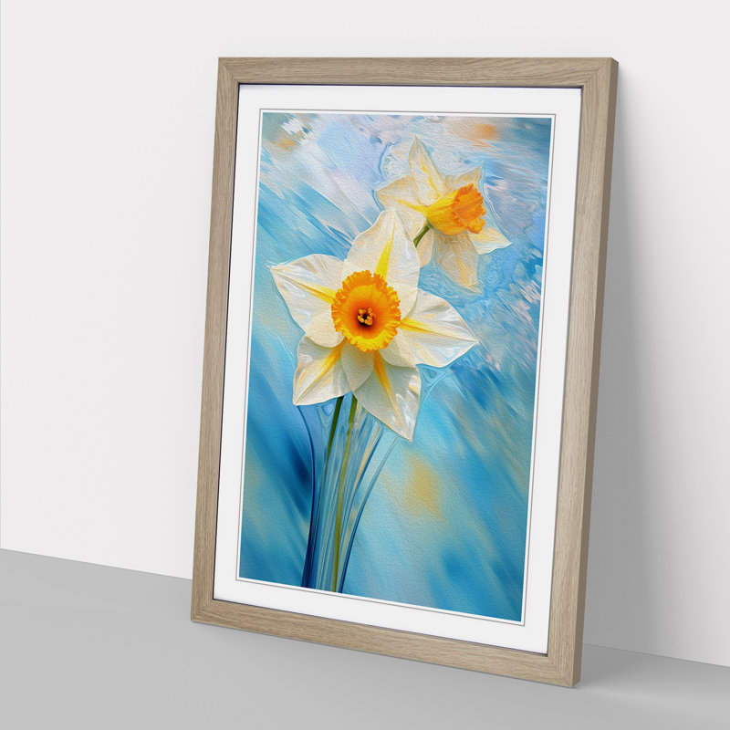 Single Picture Frame Print on Wood, Oak Framed, 34cm H x 25cm W