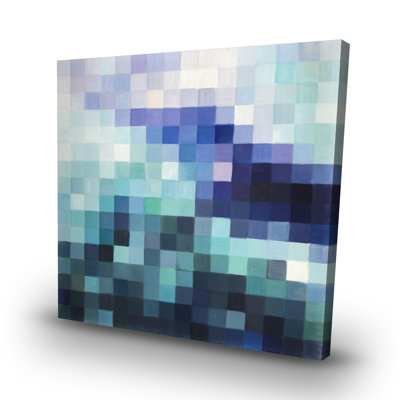 Pixelized landscape - 32"x32" art on canvas