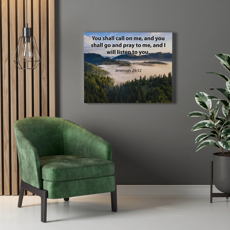 You Shall Call On Me Jeremiah 29:12 - Wrapped Canvas Print, 30cm H x 41cm W