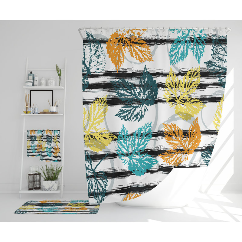 Neydelin Polyester Shower Curtain Set