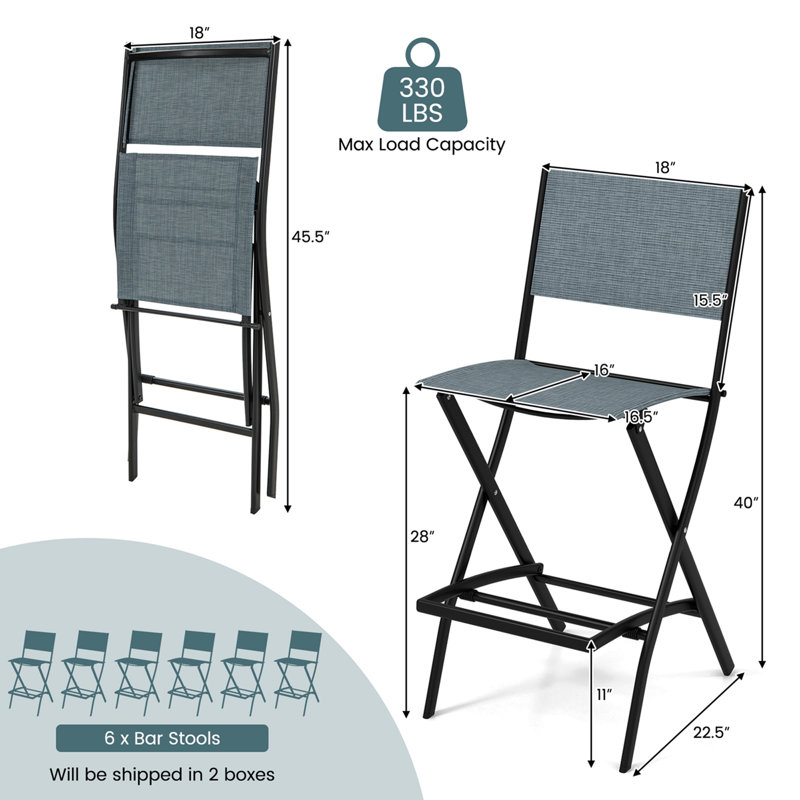 Tabouret de bar 28 po Dylanthomes, Bleu