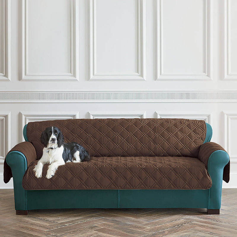 Chocolate Polyester Pet Protector Sofa Slipcover