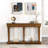 Console Table In Oak With Rectangular Base And Practical Storage A Profile Shelf Feature