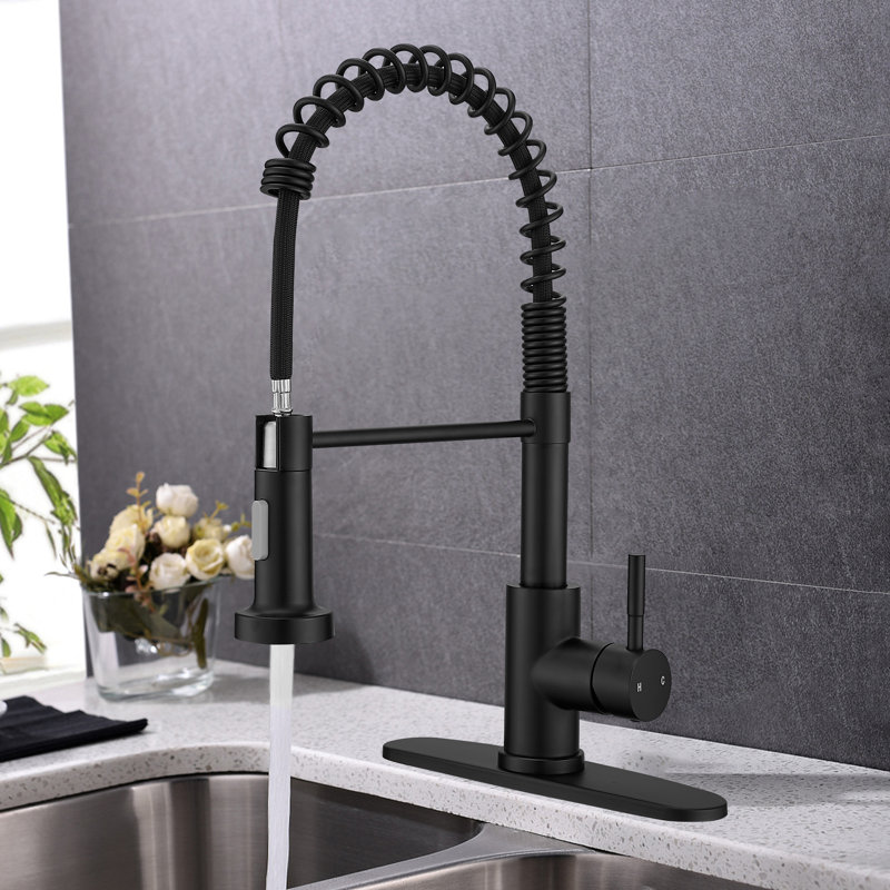 Robinet de cuisine Keboo, Noir mat