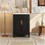 Meuble-lavabo 24 po avec lavabo supérieur, armoire de rangement moderne avec 2 portes à fermeture douce et tablette réglable, structure en bois-1850385769