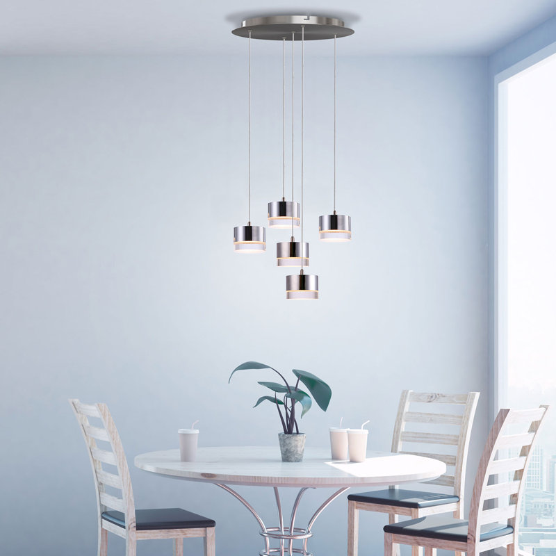 Barnsdall 5 - Light Cluster Pendant, Nickel