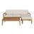 L Shape 3Pcs Acacia Sectional Patio Sofa Set