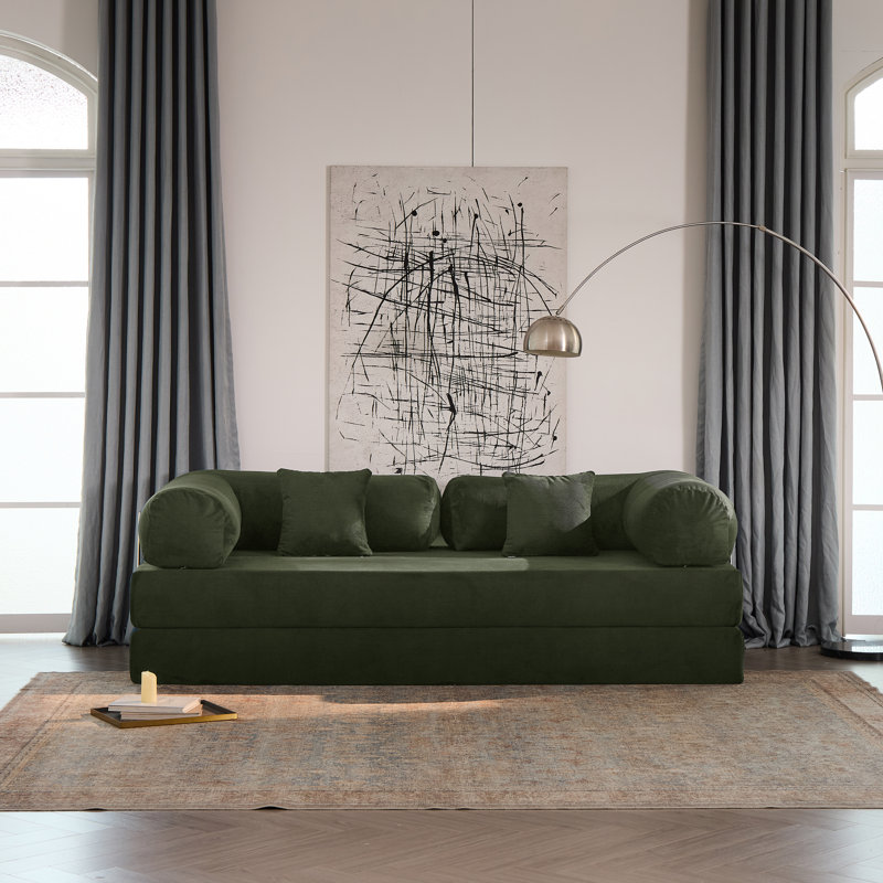 Canapé-lit rabattable modulaire pliable, Vert