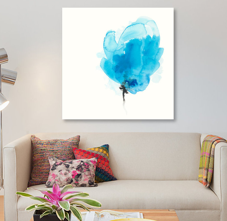 « expressif fleuris vi », impression sur toile, H 26 po x l 26 po x P 1,5 po, Toile tendue, Pas de tapis