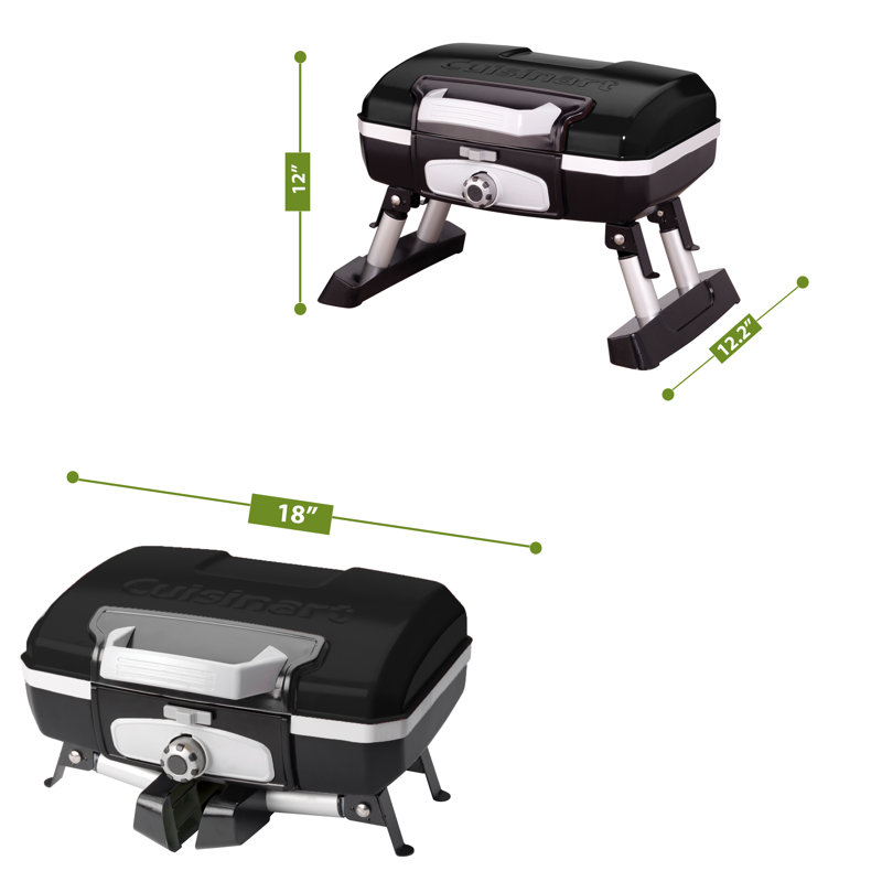Cuisinart Single Burner Portable Liquid Propane 5500 BTU Gas Grill, Black