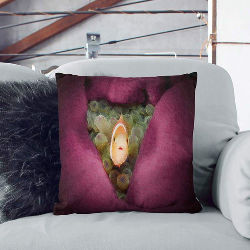 Square Throw Cushion, 40cm H x 40cm W x 15cm D, Black
