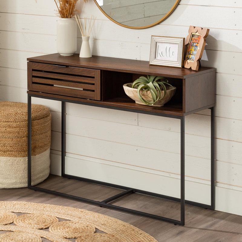 Kiichirou 42'' Console Table, Dark Walnut