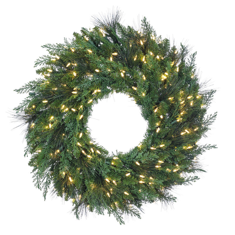 MIXED PINE WREATH, 5" H x 24" W x 24" D