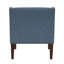 Fauteuil d'appoint bleu tendance dans la décoration intérieure, structure en contreplaqué, revêtement en boutons, sièges en mousse haute, coussins réversibles, housse à fermeture à glissière, pieds en bois d'hévéa brun, salon élégant de poids maximal de 300 lb-628175146