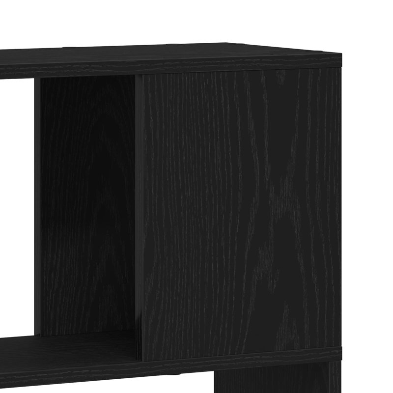 Book Shelf Black Oak 24Cm Engineered Wood, (6 Shelves) 186cm H x 80cm W x 24cm D