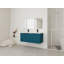 Meuble-lavabo mural 48 po avec lavabo double en résine et 3 portes à fermeture en douceur, emballage KD-125514788