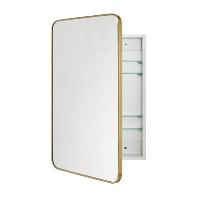 Armoire à pharmacie encastrée ou à fixation en surface avec tablettes réglables Garnes
