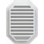 Évent à pignon octogonal vertical en PVC avec cadre plat blanc-31465402