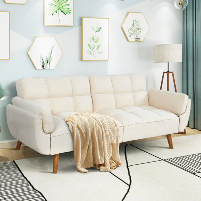 Kamaren Full 75.39" Futons Upholstered Convertible Sofa