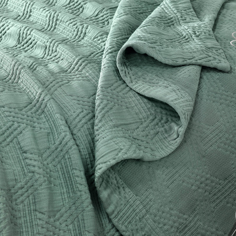 Maisie Sateen Coverlet, Green