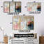 «White and Gold Brushstroke Abstract Paint III», ensemble de salon d'art mural à collage abstrait-107213109-107213110