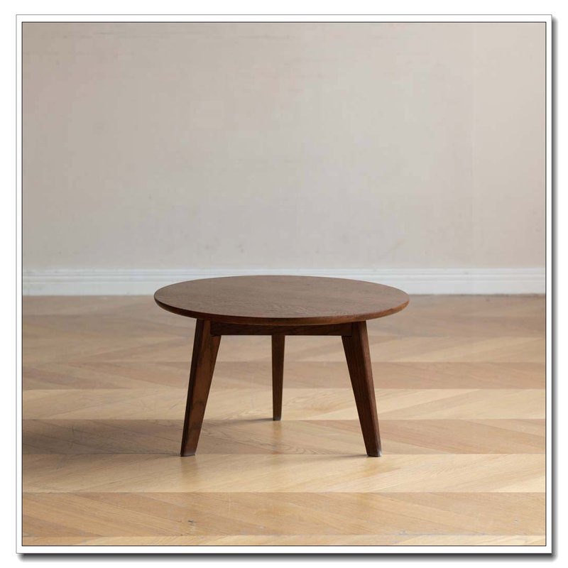 Table basse à 2 tiroirs en bois massif