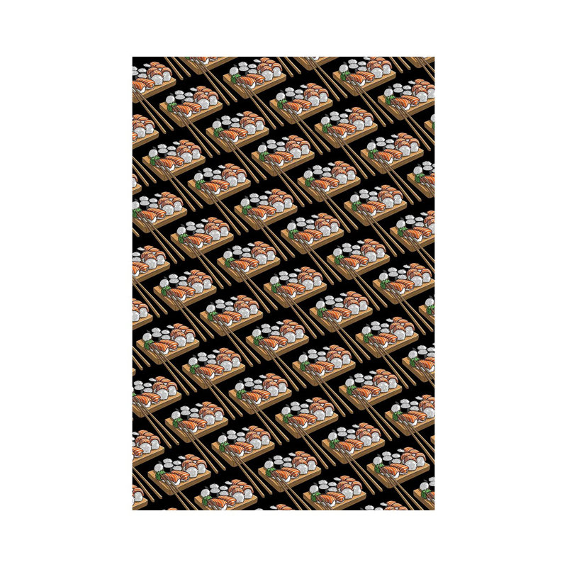 Sushi Pattern by Alberto Perez - Wrapped Canvas Painting, 20.32 cm H x 30.48 cm W