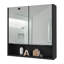 Pharmacie avec miroir Lexington, trois tablettes internes-1485091102