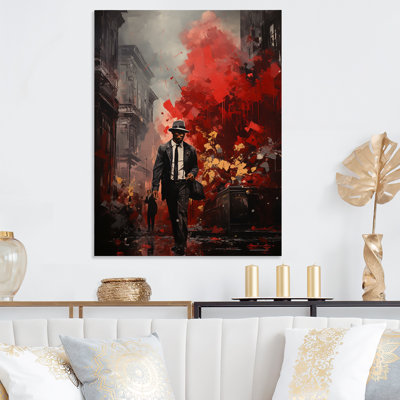 Red Harlem Nights At The Cotton Club I - art mural Harlem Renaissance en métal