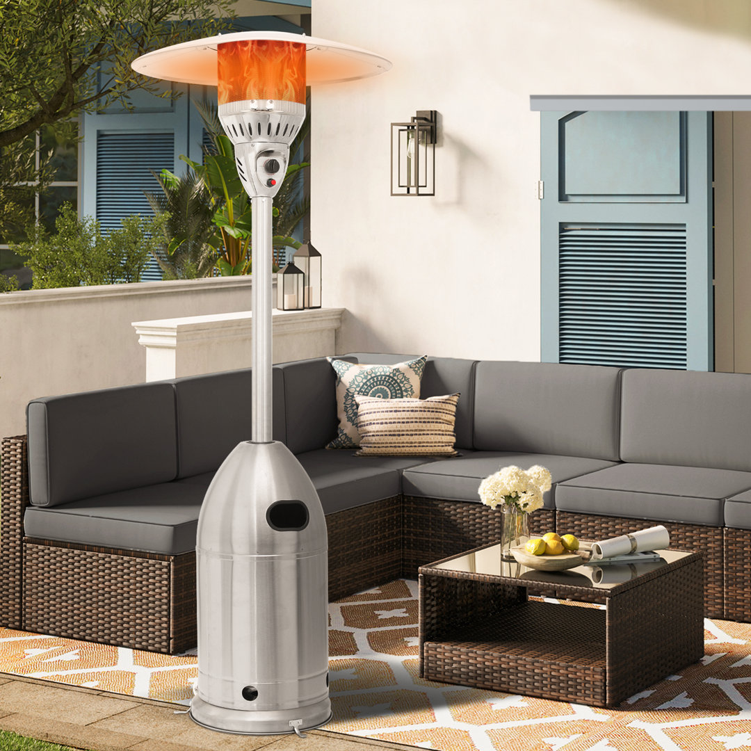 41,000 BTU Propane Patio Heater Outdoor Freestanding Heater with Wheels for Commercial & Residential MoNiBloom