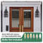 Ensemble de 2 lanternes murales d'extérieur 23 po (H) - applique en métal noir rétro avec verre bullé transparent pour porche, patio et jardin (ampoule non incluse)