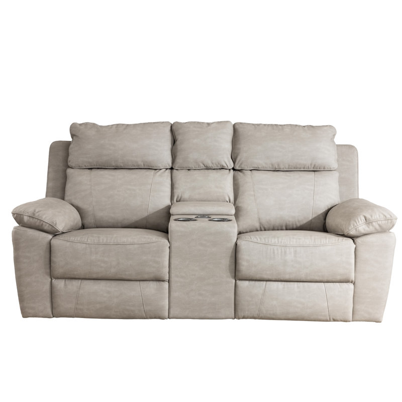 Chaqueta 2 Piece Reclining Sofa Set, Light Grey