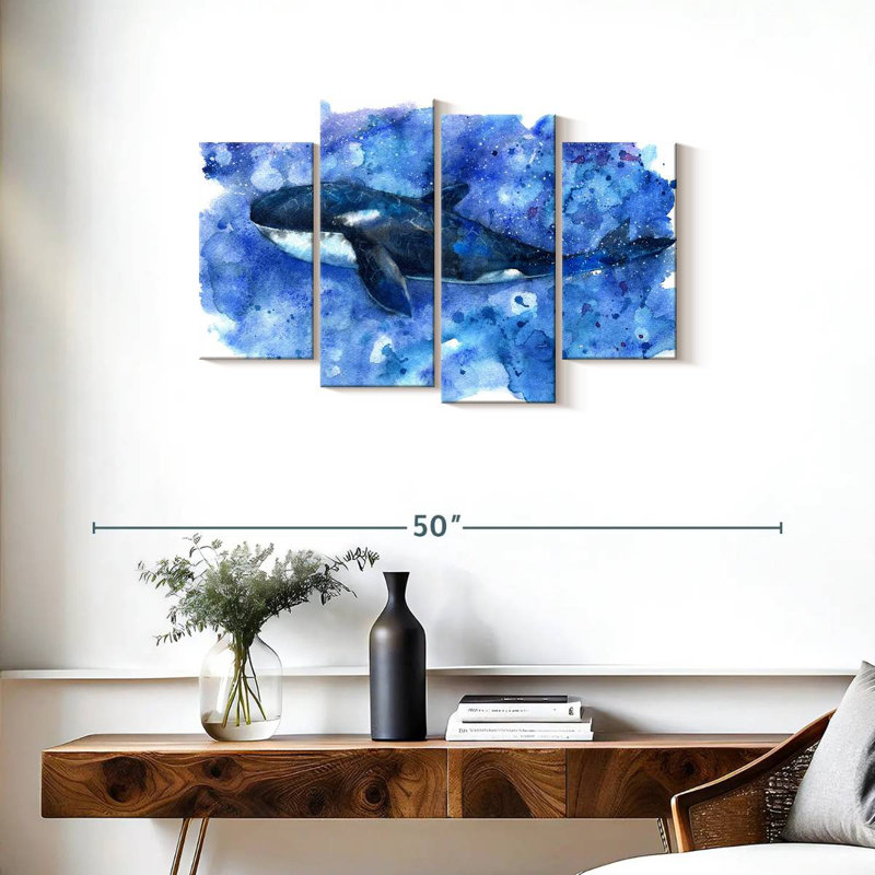 Blue Killer Whale, 22" H x 36" W