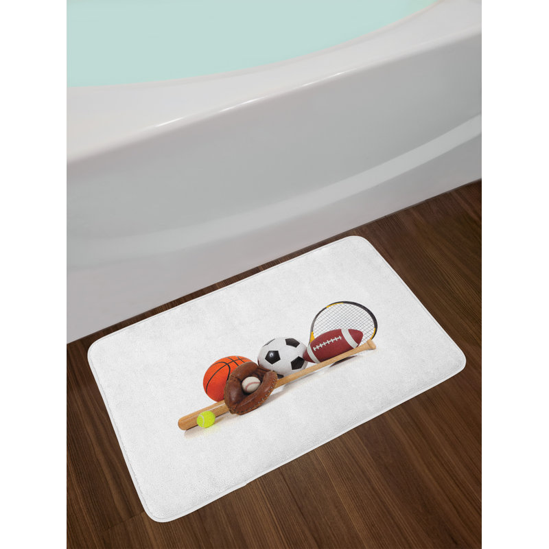 Multicolor Sports Equipment Non-Slip Plush Bath Mat
