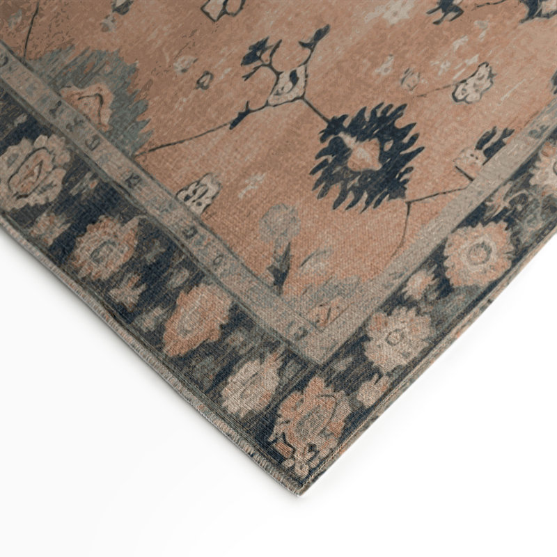 Overdyed Brown Indoor and Outdoor Area Rug, Rectangle 5' x 7'