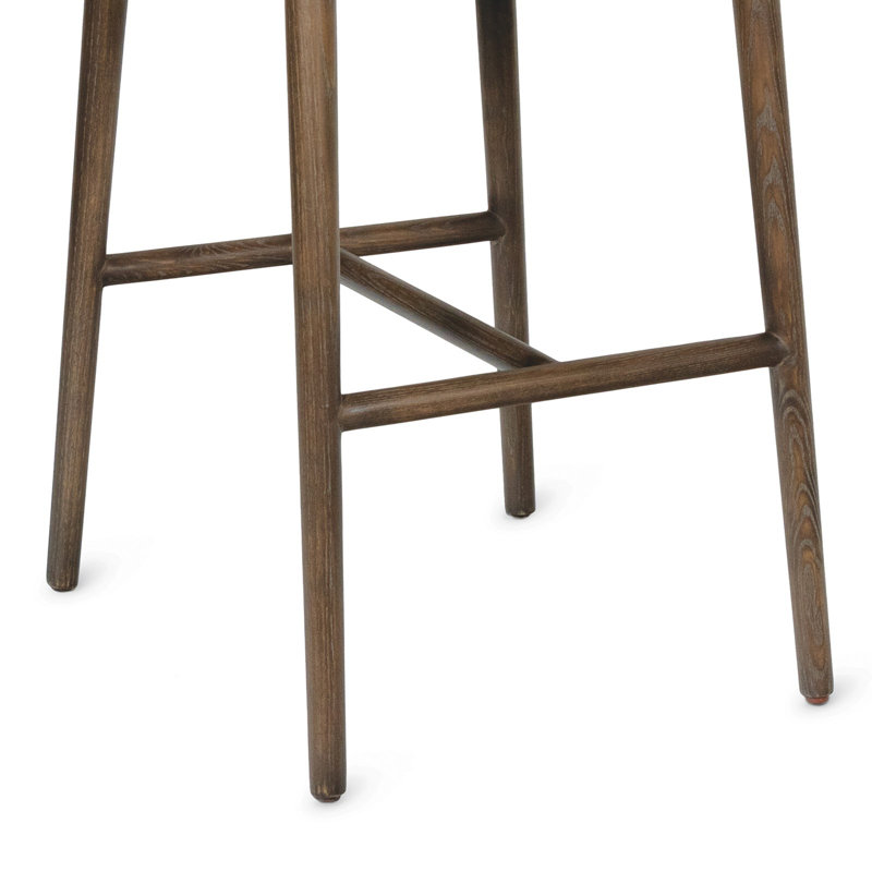 Ethan Leather Bar Stool, Black