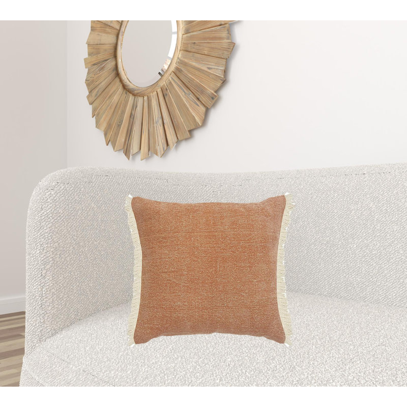  Coussin décoratif carré, Orange / Havane