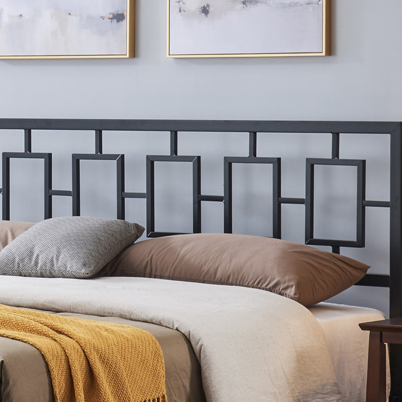 Jenson Metal Open-Frame Bed, Flat Black, King