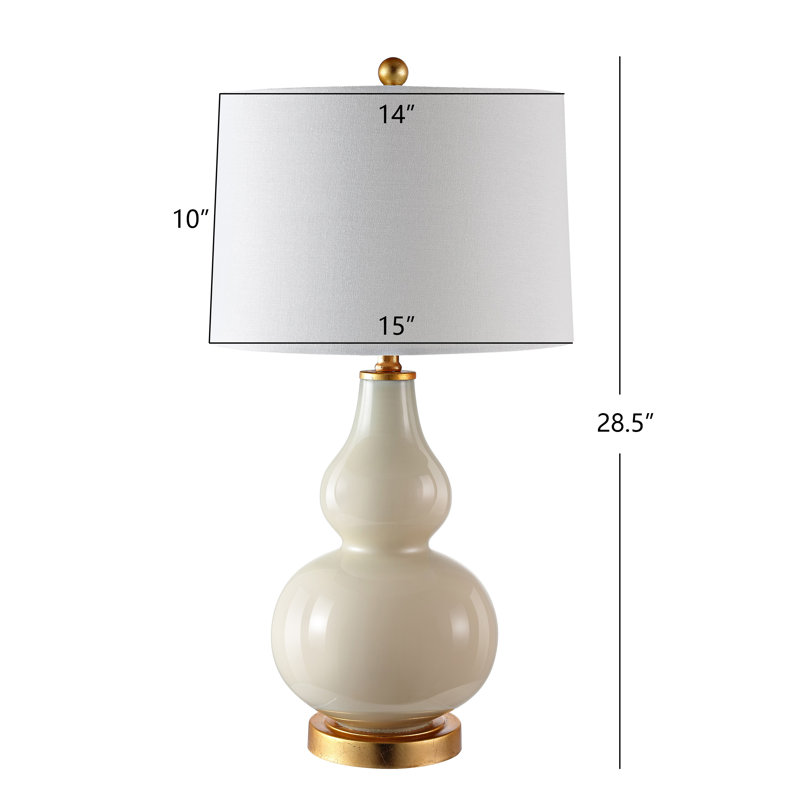 Ensemble de 2 lampes de table Tamara, Crème, crème