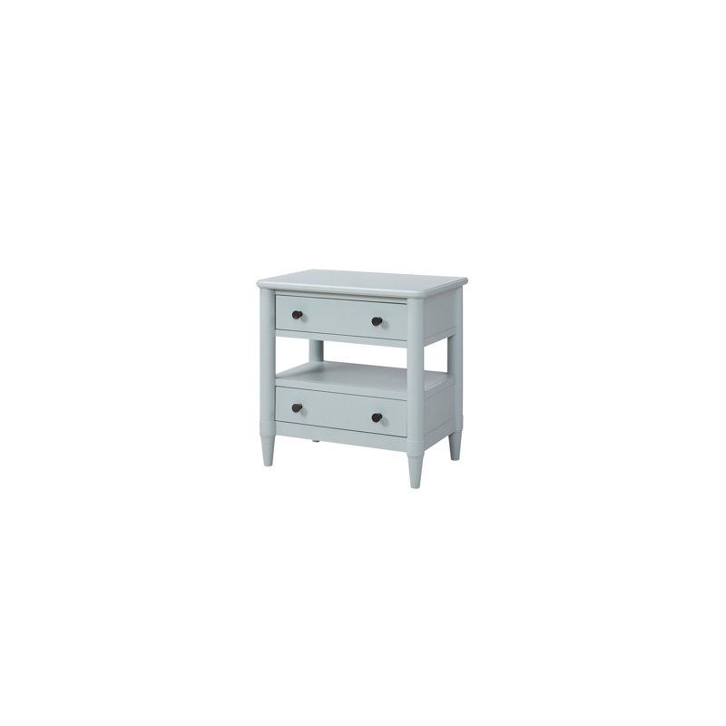 Open Nightstand With 2 Drawers