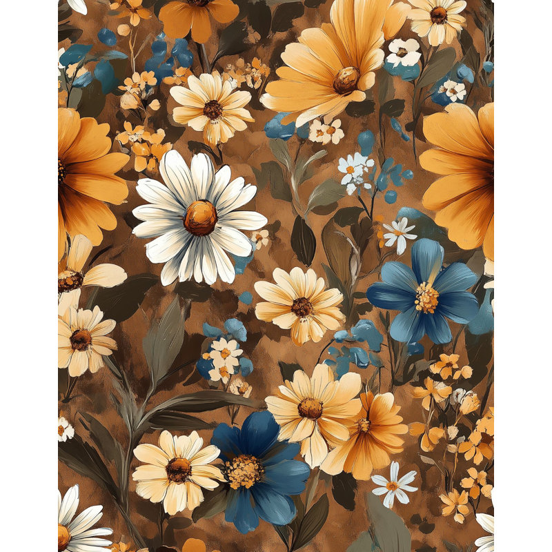 Papier peint floral Earthy Daisy
