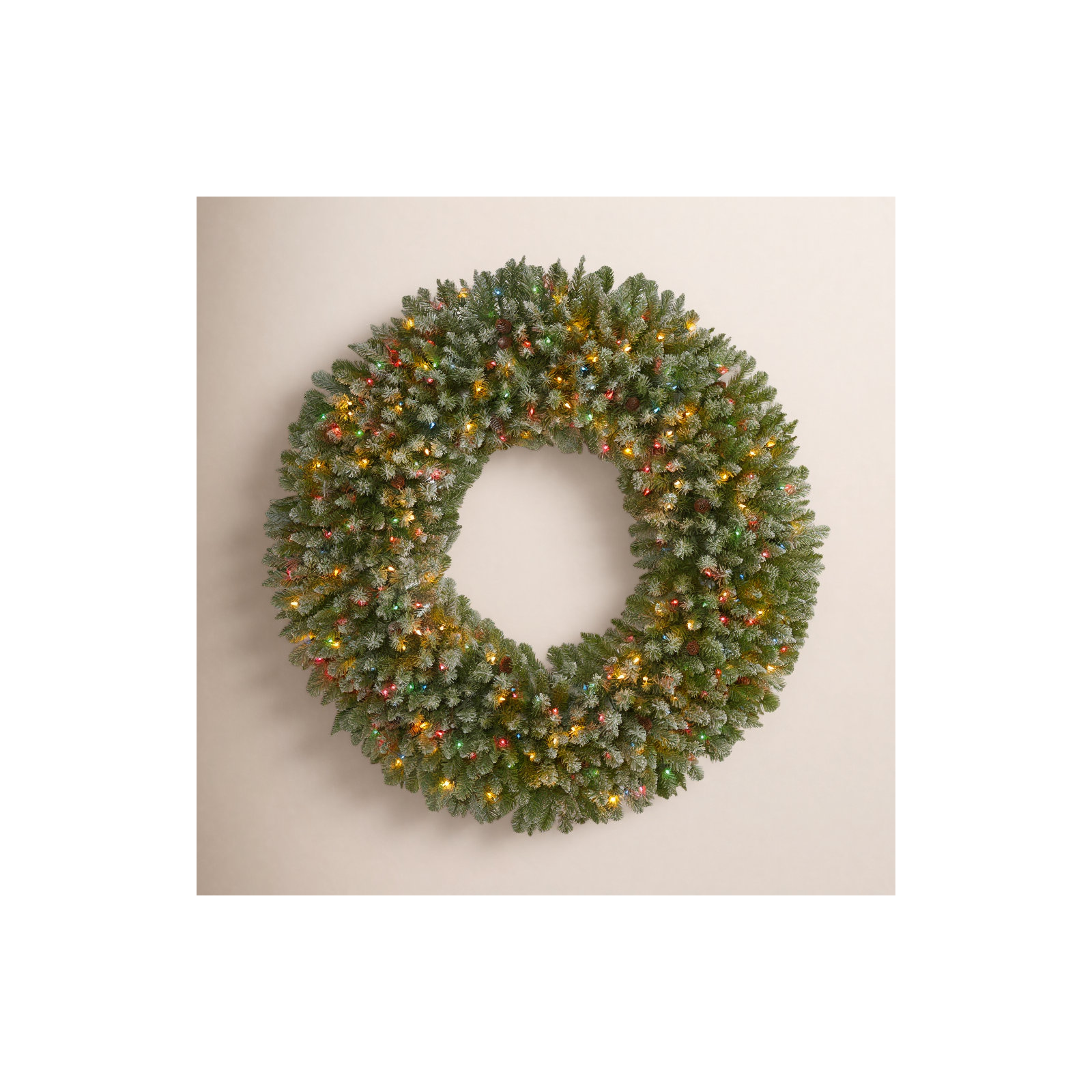60'' Lighted Wreath, Light Green