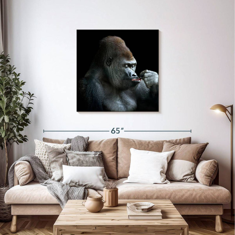 Brampt Relaxing Gorilla, 36" H x 36" W