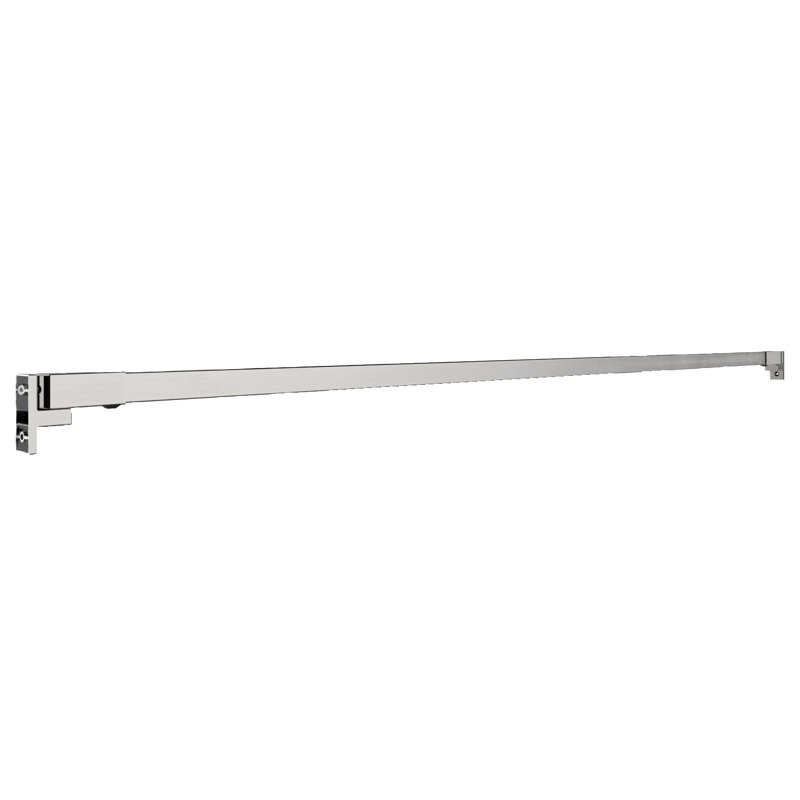 60" Brushed Nickel Stainless Steel Straight Shower Curtain Rod