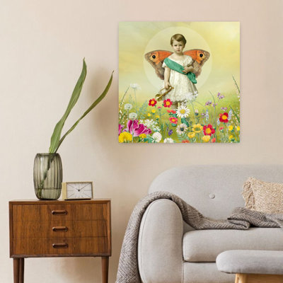 «Little Trumpet Wonder Child», art mural rétro au printemps