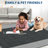 Bordered Runner Rug Non-Slip Modern Hallway Rug, Stain-Resistant Low Pile Accent Carpet, Machine Washable Contemporary Indoor Floor Mat-1552184527