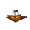 Star Mica Semi Flush Mount